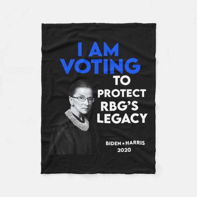 Ruth Bader Ginsburg&#';s Legacy Vote Biden 2020  Fleece Blanket (Front)