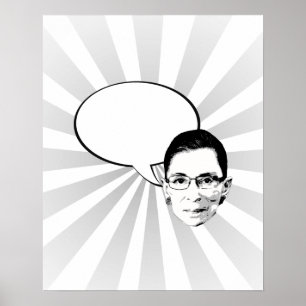 Ruth Bader Ginsburg Thought Bubble Poster