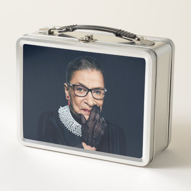 Ruth Bader Ginsburg with Glove Metal Lunch Box (Front)