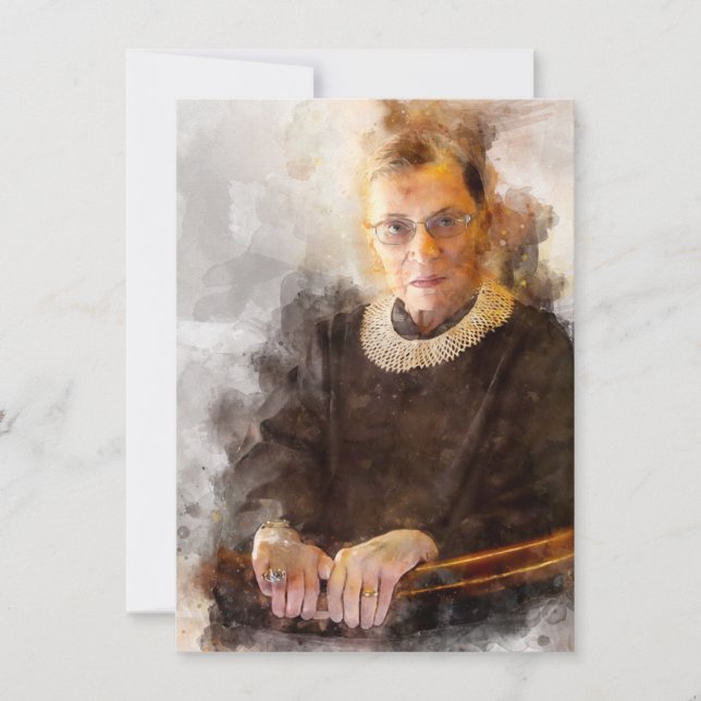 Ruth Bader Ginsburg with Judge Robe Portrait Card (Front)