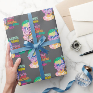 Ruth Bader Ginsburg Women Belong In All Places Wrapping Paper