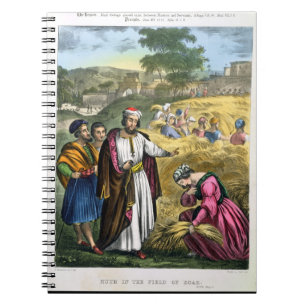 Ruth in the Field of Boaz, from a bible printed by Notebook