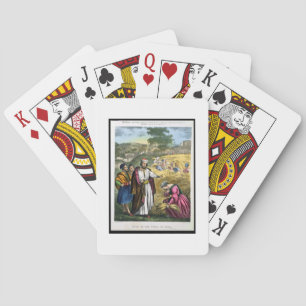 Ruth in the Field of Boaz, from a bible printed by Playing Cards