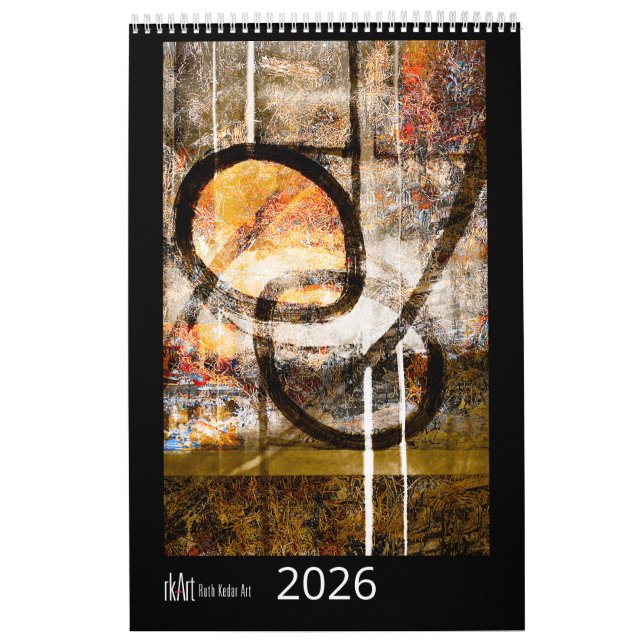 Ruth Kedar Art Calendar 2026 in Black (Cover)