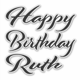 Ruth Name Vorname black Sticker Geburtstag
