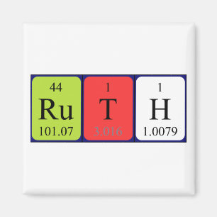 Ruth periodic table name magnet