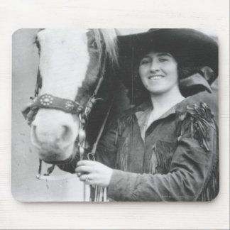 Ruth Roach and her horse. Mouse Pad