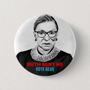 Ruth Sent Me Vote Blue 2020 Election Democrats 6 Cm Round Badge