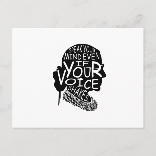 Ruth  Speak Your Mind Even If Your Voice Shakes T- Postcard (Front)