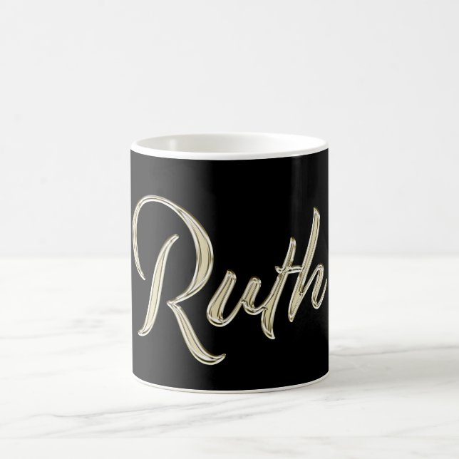 Ruth white gold Handwriting Cup Coffee Mug (Center)