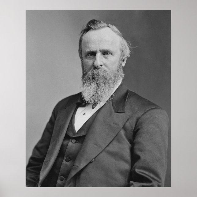 Rutherford B. Hayes Portrait by Mathew Brady Poster (Front)