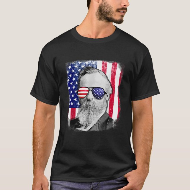 Rutherford B Hayes US flag shirt 4th of July (Front)