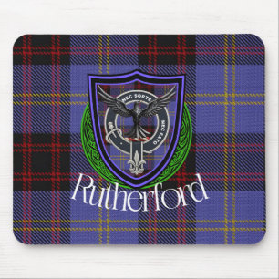 Rutherford Scottish Clan Tartan and Crest Mouse Pad