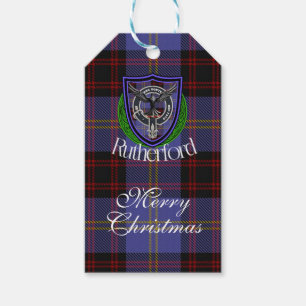 Rutherford Scottish Clan Tartan & Crest Gift Tags