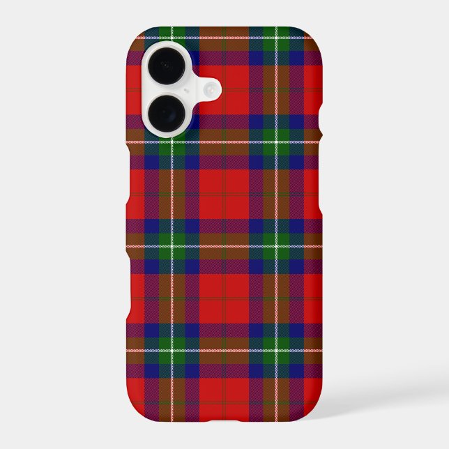 Ruthven tartan red green blue plaid iPhone case (Back)