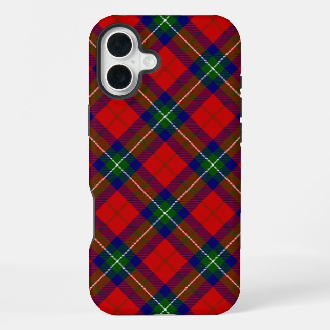 Ruthven tartan red green blue plaid iPhone case (Back)