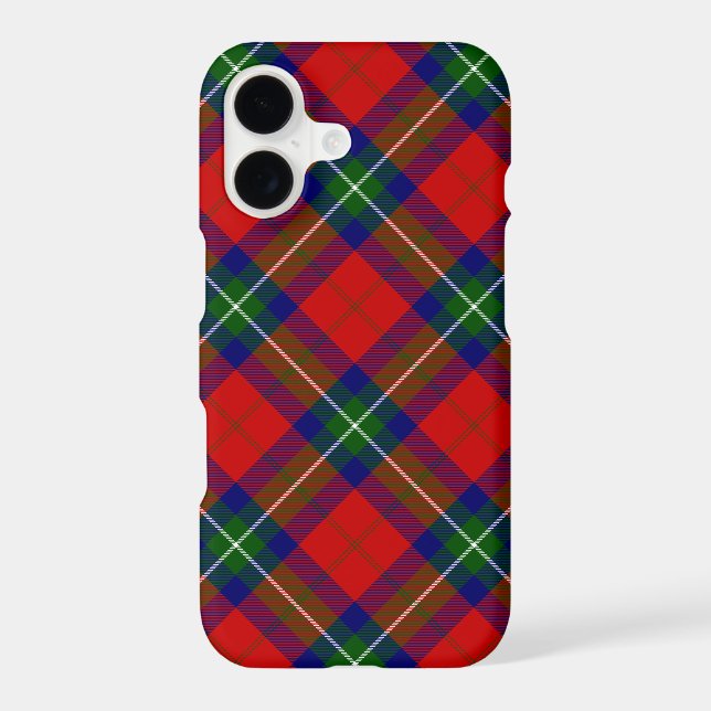 Ruthven tartan red green blue plaid iPhone case (Back)