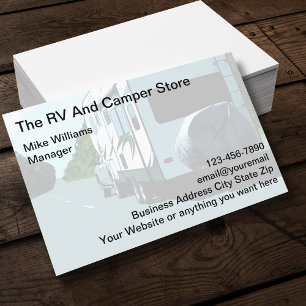 RV and Camper Store Business Card