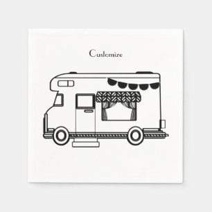 RV Camper Caravan Thunder_Cove Napkin