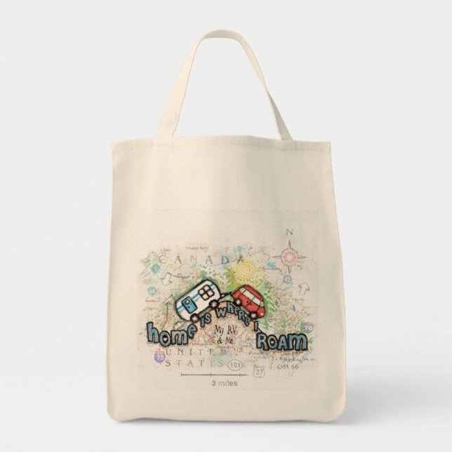RV Camper Trailer Tote Bag (Front)