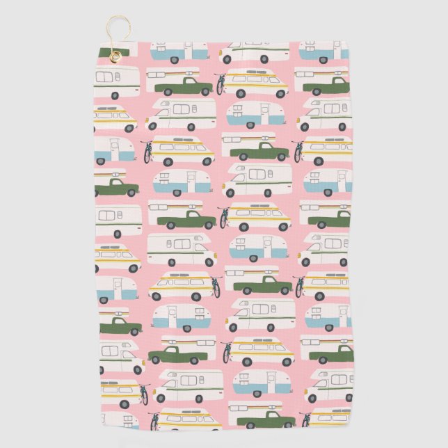 RV Campervan vanlife Motorhome Trailer CUSTOMIZE Golf Towel (Front)