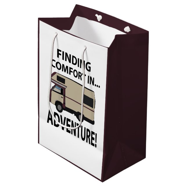 RV Camping Adventure Rving Medium Gift Bag (Front Angled)