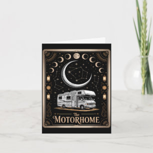 Rv camping camper the motorhome moon mountain  card