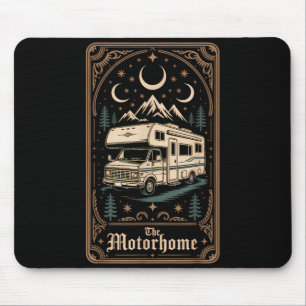 Rv camping camper the motorhome moon mountain mouse pad