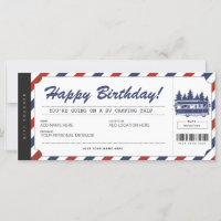 RV Camping Gift Voucher Summer Camp Certificate