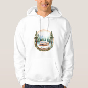 RV Camping in the Woods, RV camper Hoodie