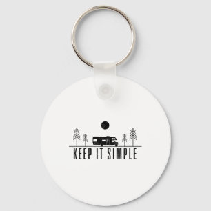 Rv Camping Keep It Simple Mountain Nature Road Tri Key Ring