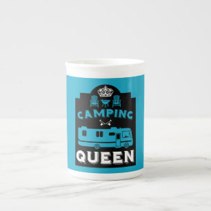 RV Camping Queen USA Bone China Mug