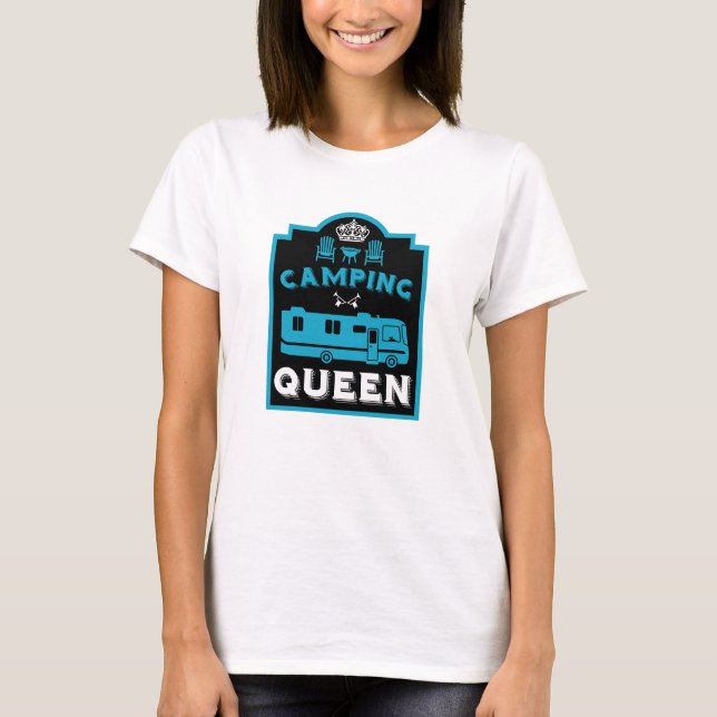 RV Camping Queen USA T-Shirt (Front)