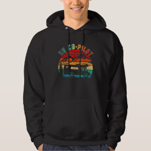 Rv Co Pilot Camping Funny Vintage Motorhome Travel Hoodie