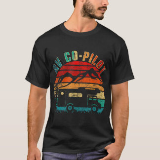 RV Co-Pilot Camping Funny Vintage Motorhome Travel T-Shirt
