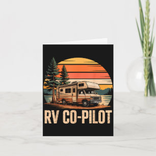 Rv co pilot rv camping camper sunset scenic card