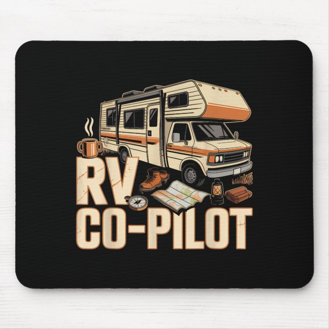 Rv co pilot rv camping camper sunset scenic  mouse pad (Front)