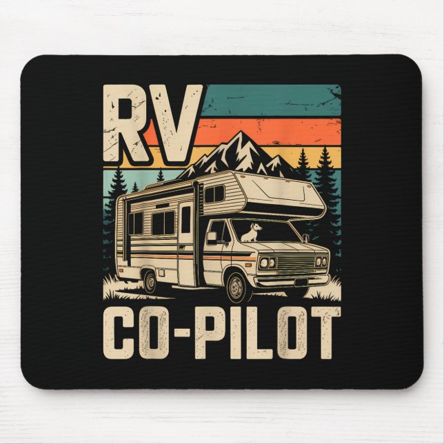 Rv co pilot rv camping camper sunset scenic  mouse pad (Front)