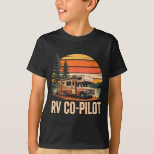 Rv co pilot rv camping camper sunset scenic  T-Shirt