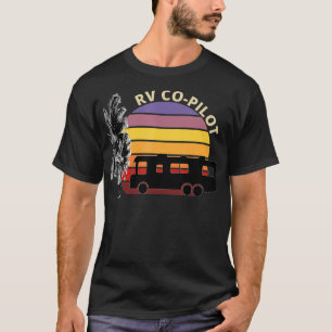RV CoPilot Retro Sunset Style with Palm Trees T-Shirt