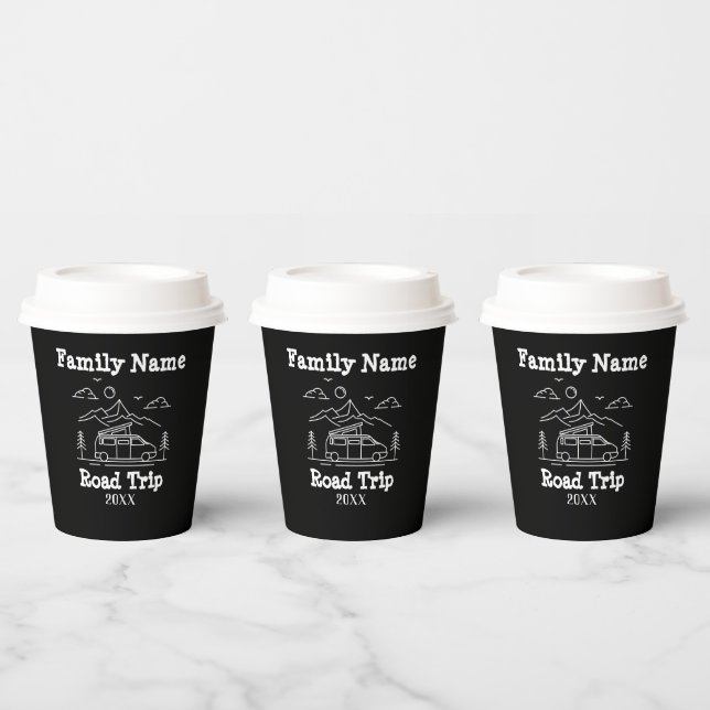 RV Custom Family Road Trip Paper Cups (Multi)