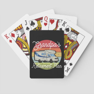 RV Grandpa's Retirement Plan - Camping Gift T-Shir Playing Cards