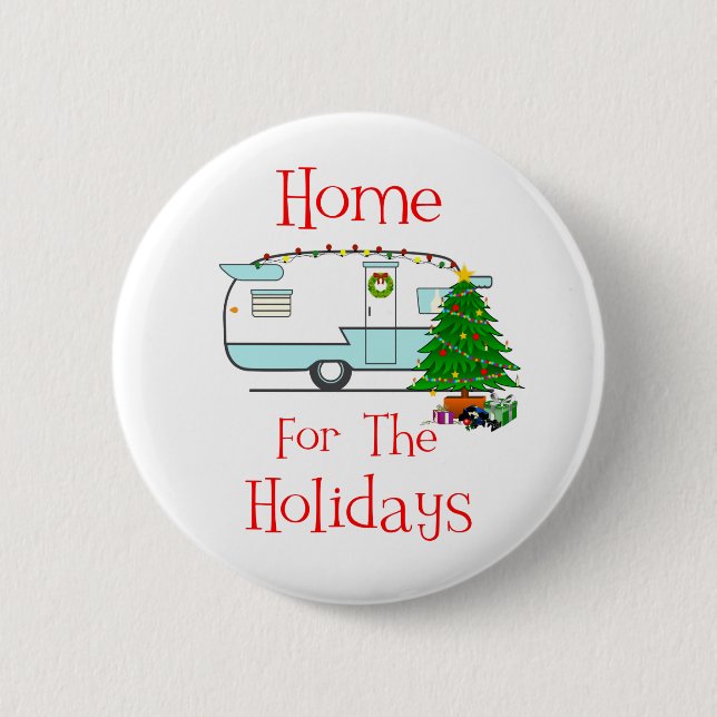 RV Home For The Holidays Button (Front)