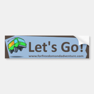 RV Let's Go Bumper Sticker