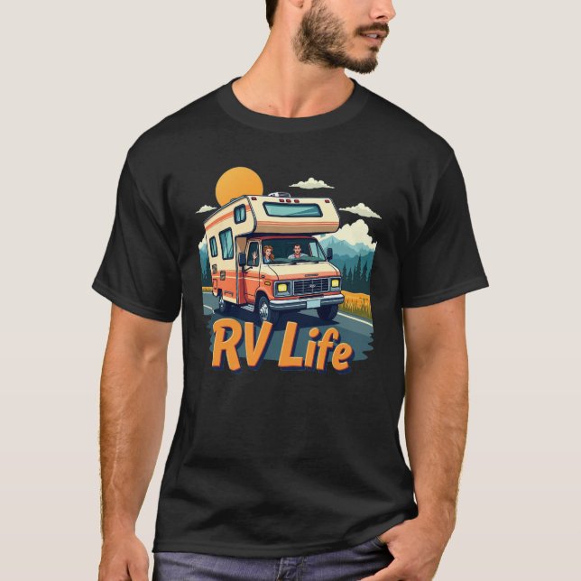 RV Life Men's Adventure Graphic T-Shirt (Front)