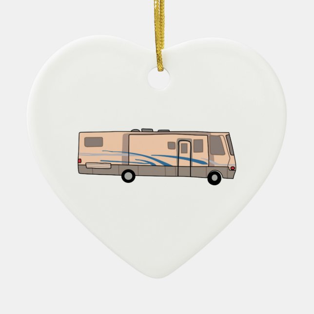 RV MOTORHOME CERAMIC TREE DECORATION (Front)