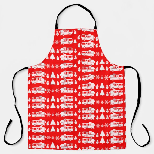 RV Motorhome Christmas Decor Apron (Front)