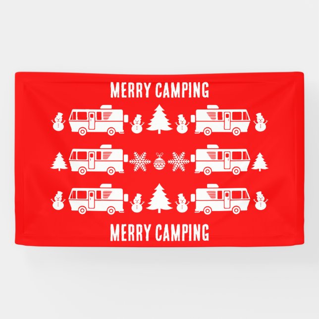 RV Motorhome Christmas Decor Banner (Horizontal)