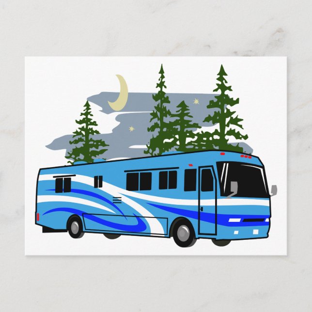 RV Motorhome Postcard (Front)