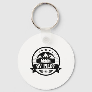 Rv Pilot Funny Motorhome Rv Travel For Men Women  Key Ring
